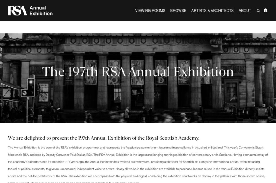 My work at the 197th Annual Exhibition, Royal Scottish Academy of Art and Architecture